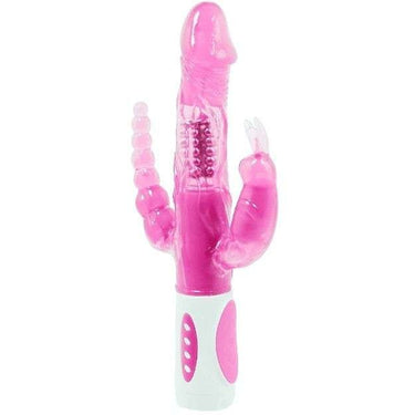 Vibratore 3-in-1 con Vibrazioni e Rotazioni, Stimolazione Completa rosa